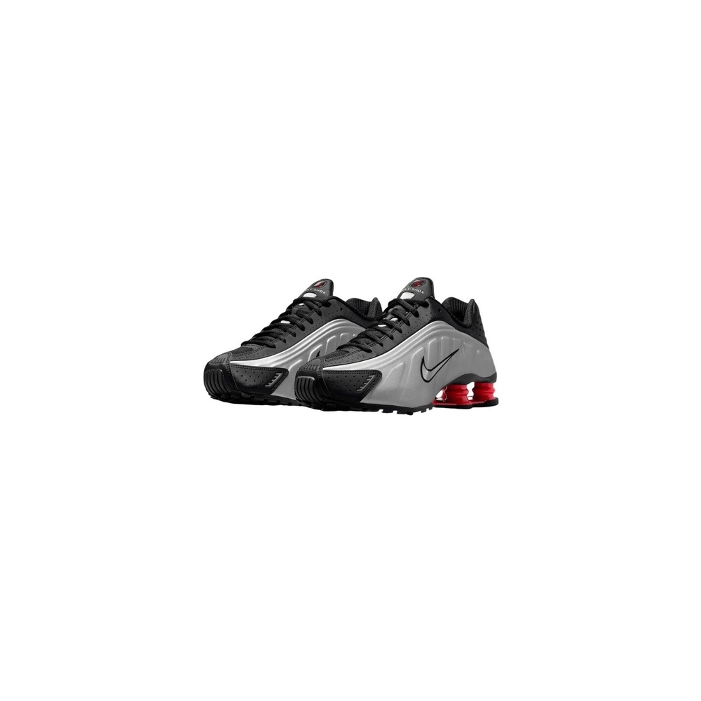 Nike Shox R4 Womens Black‎ Metallic Silver Comet Red AR3565-011 Size 7.5